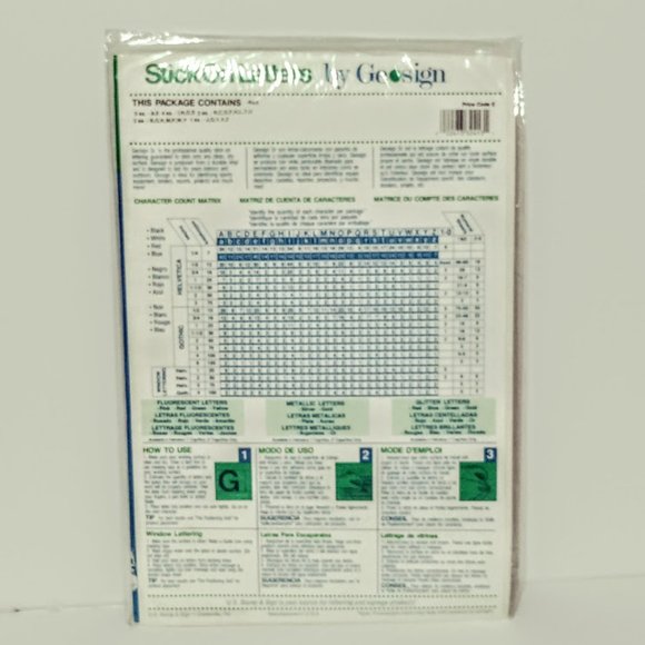 GEOSIGN Stick On Red Letters 4" inches Gothic - Picture 3 of 3